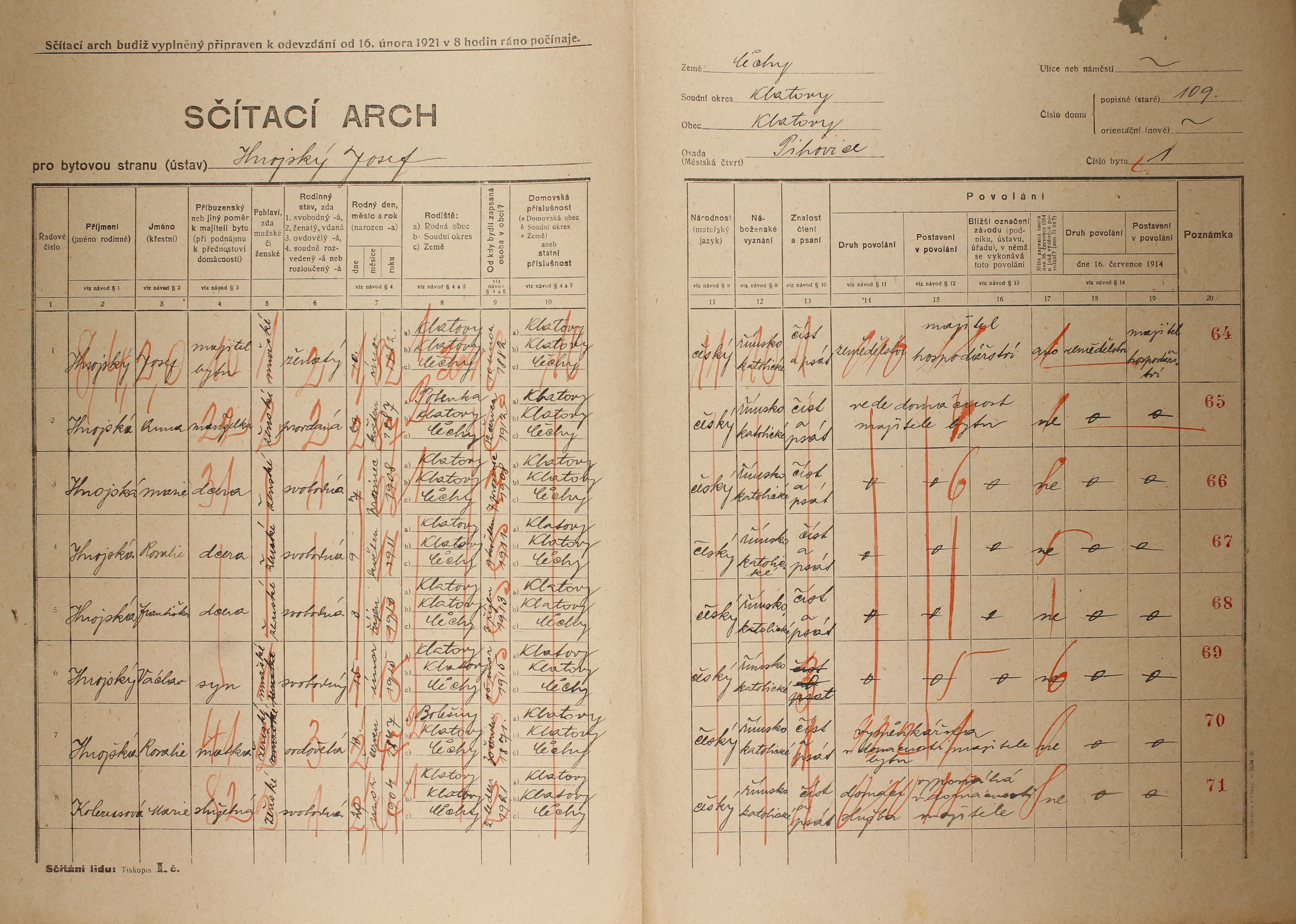 2. soap-kt_01159_census-1921-klatovy-prazske-predmesti-cp109_0020