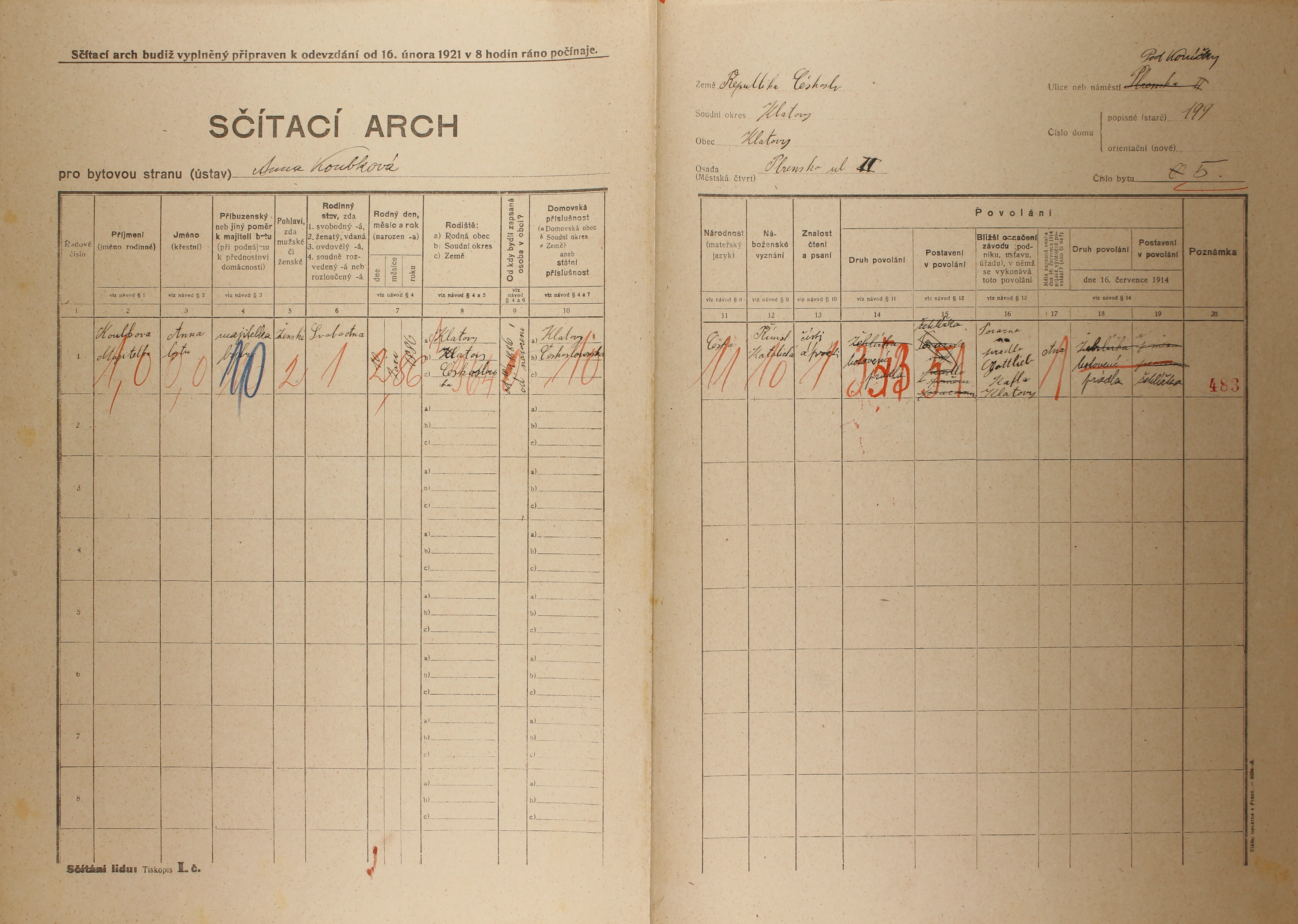 10. soap-kt_01159_census-1921-klatovy-prazske-predmesti-cp199_0100