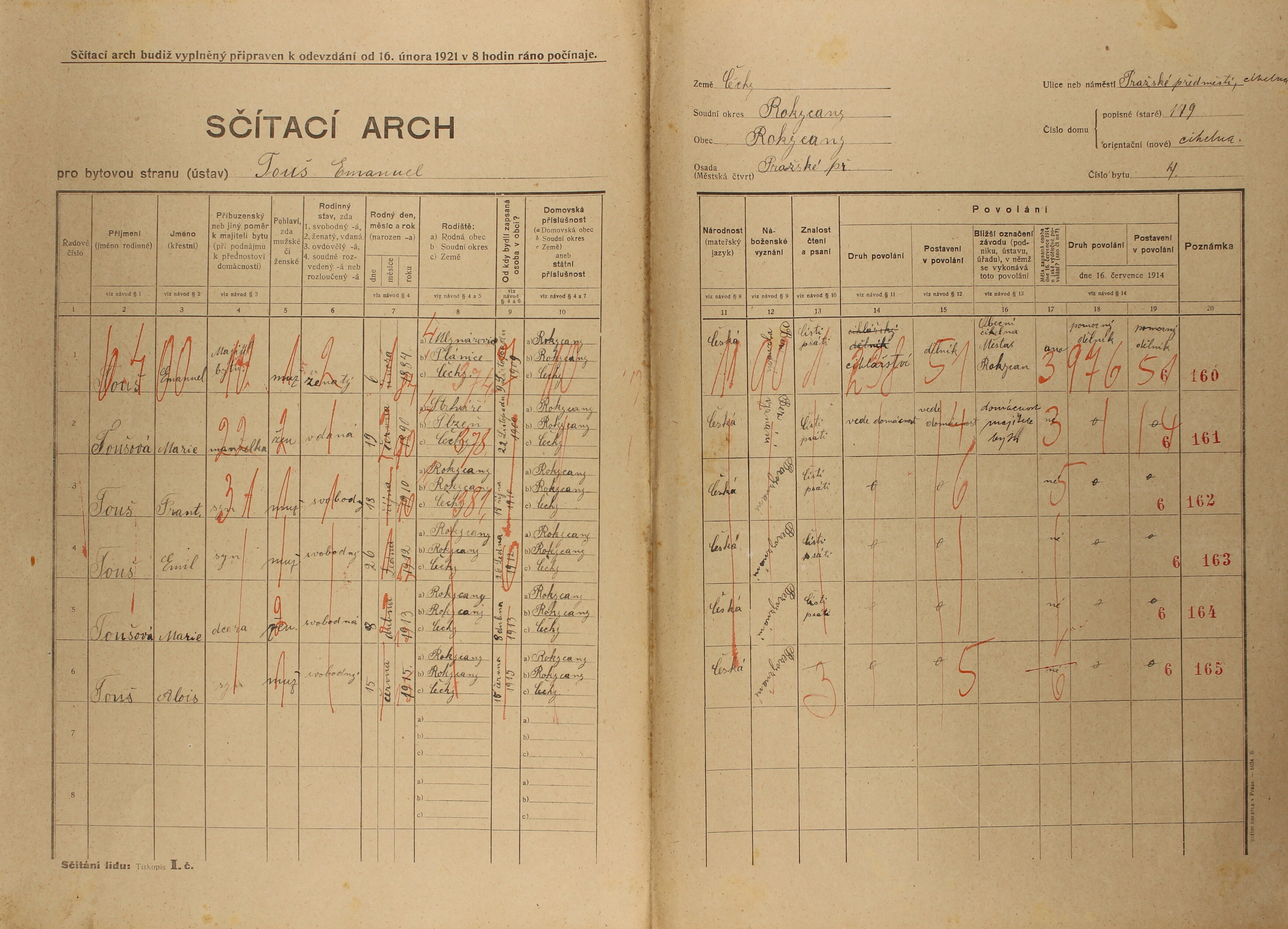 8. soap-ro_00002_census-1921-rokycany-prazske-predmesti-cp149_0080