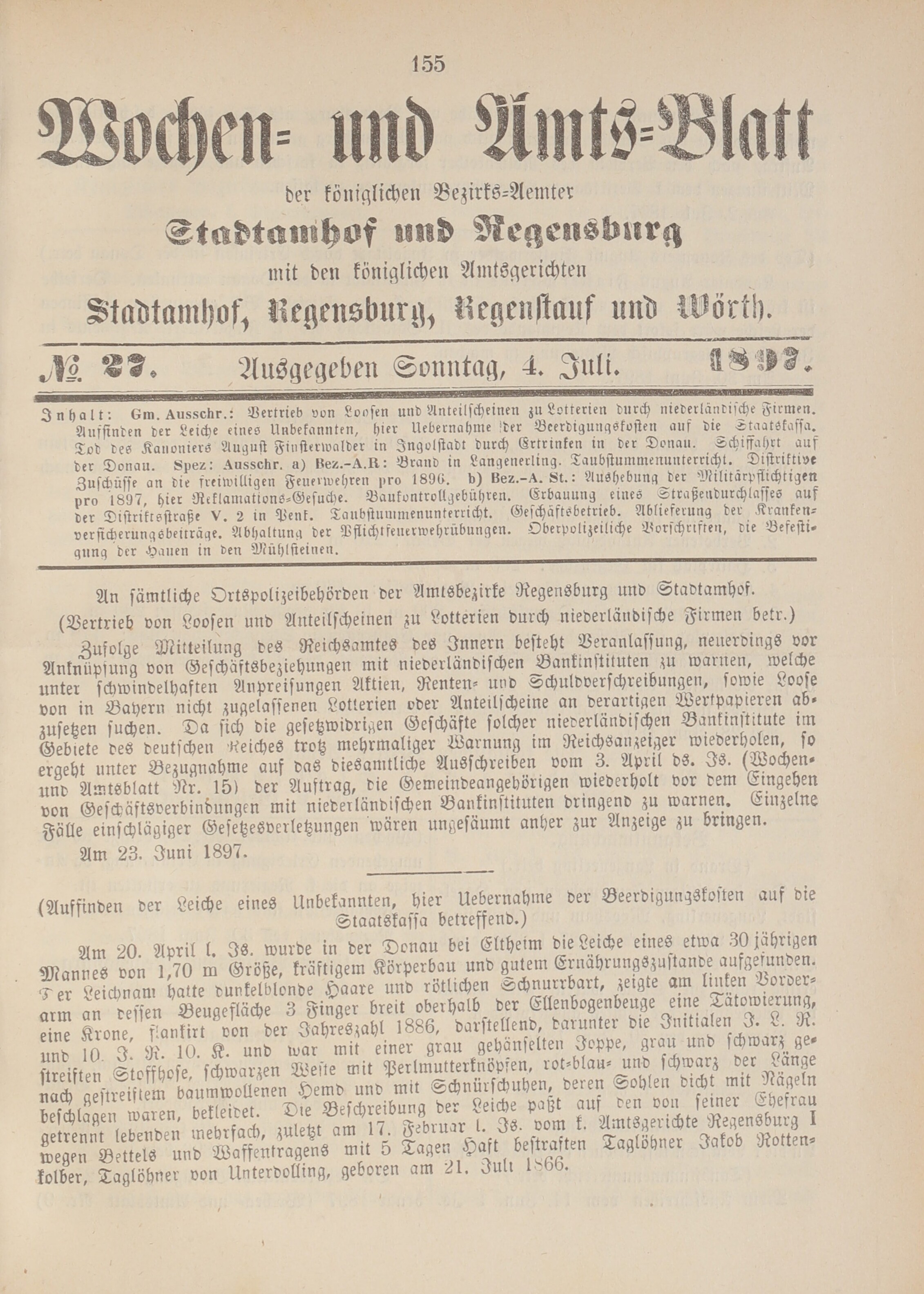 1. amtsblatt-stadtamhof-regensburg-1897-07-04-n27_1620