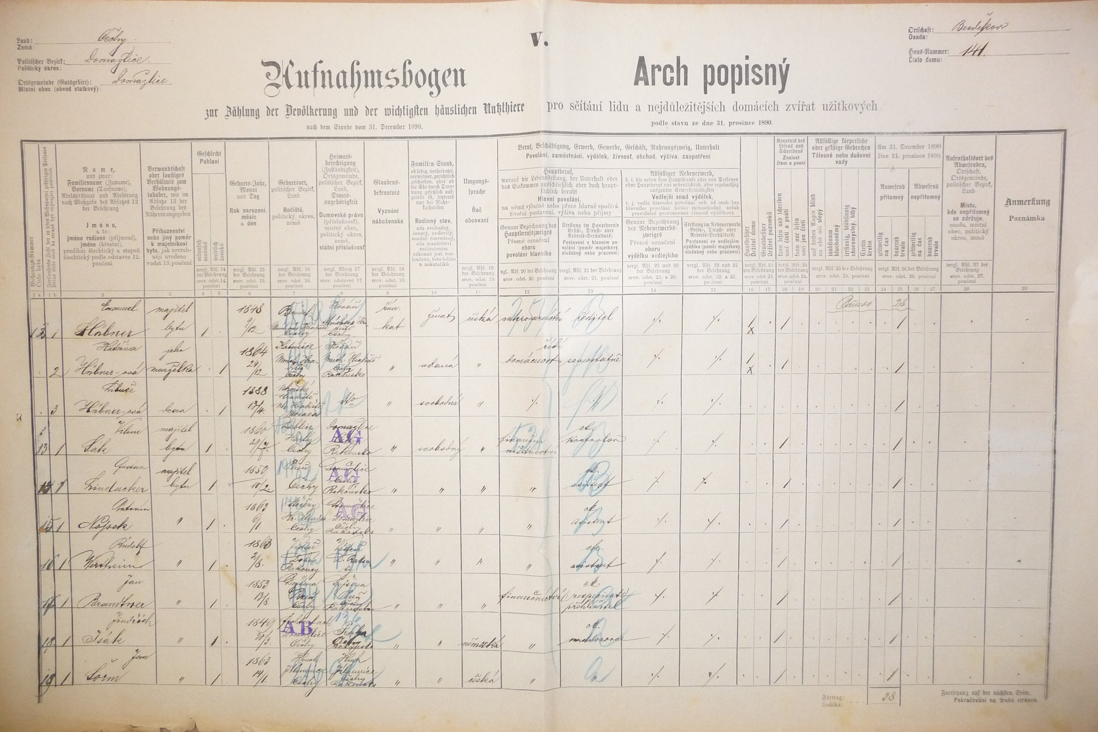 5. soap-do_00592_census-1890-domazlice-bezdekovske-predmesti-cp141_0050