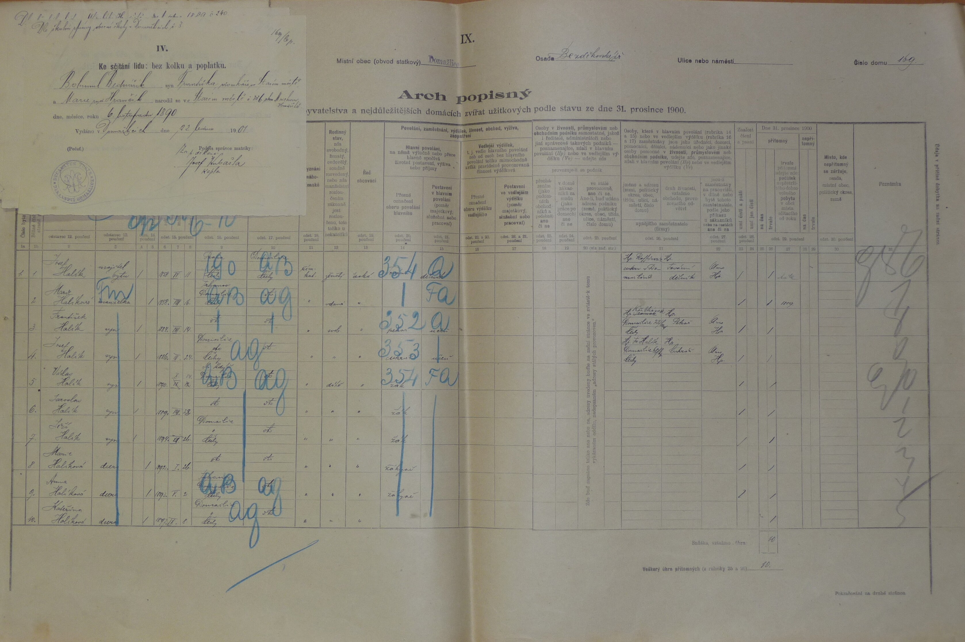 1. soap-do_00592_census-1900-domazlice-bezdekovske-predmesti-cp169_0010