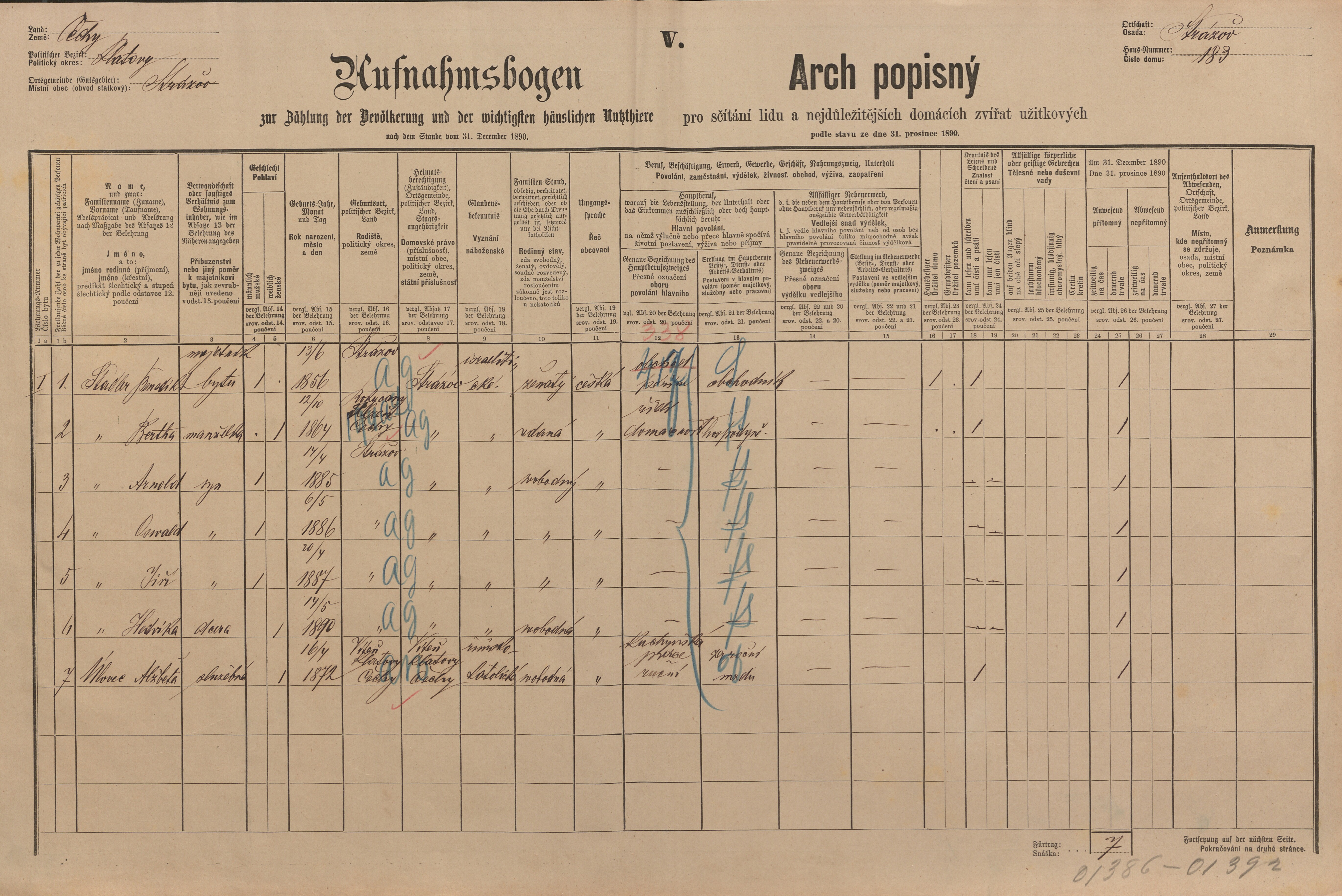 1. soap-kt_01159_census-1890-strazov-cp183_0010