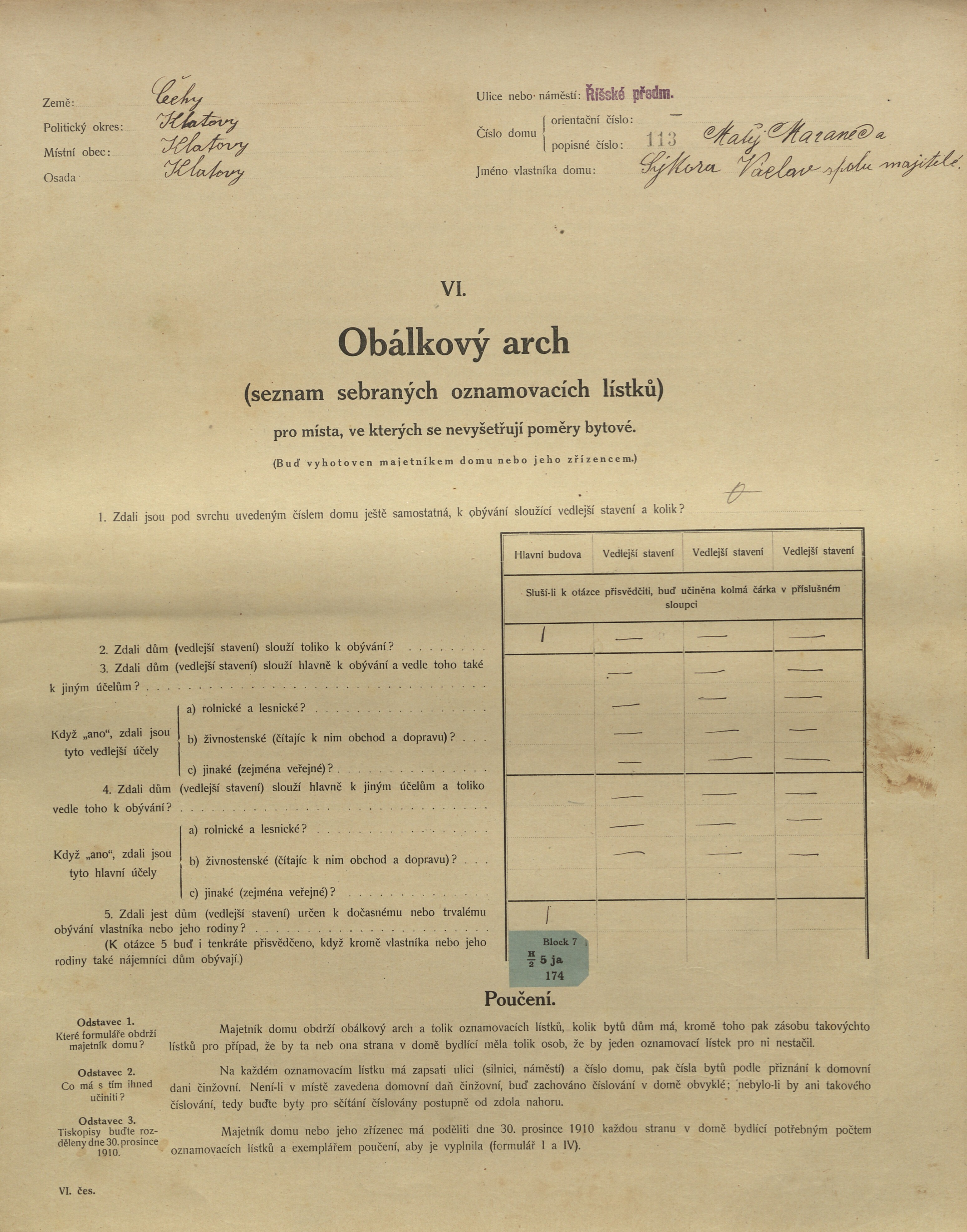1. soap-kt_01159_census-1910-klatovy-risske-predmesti-cp113_0010