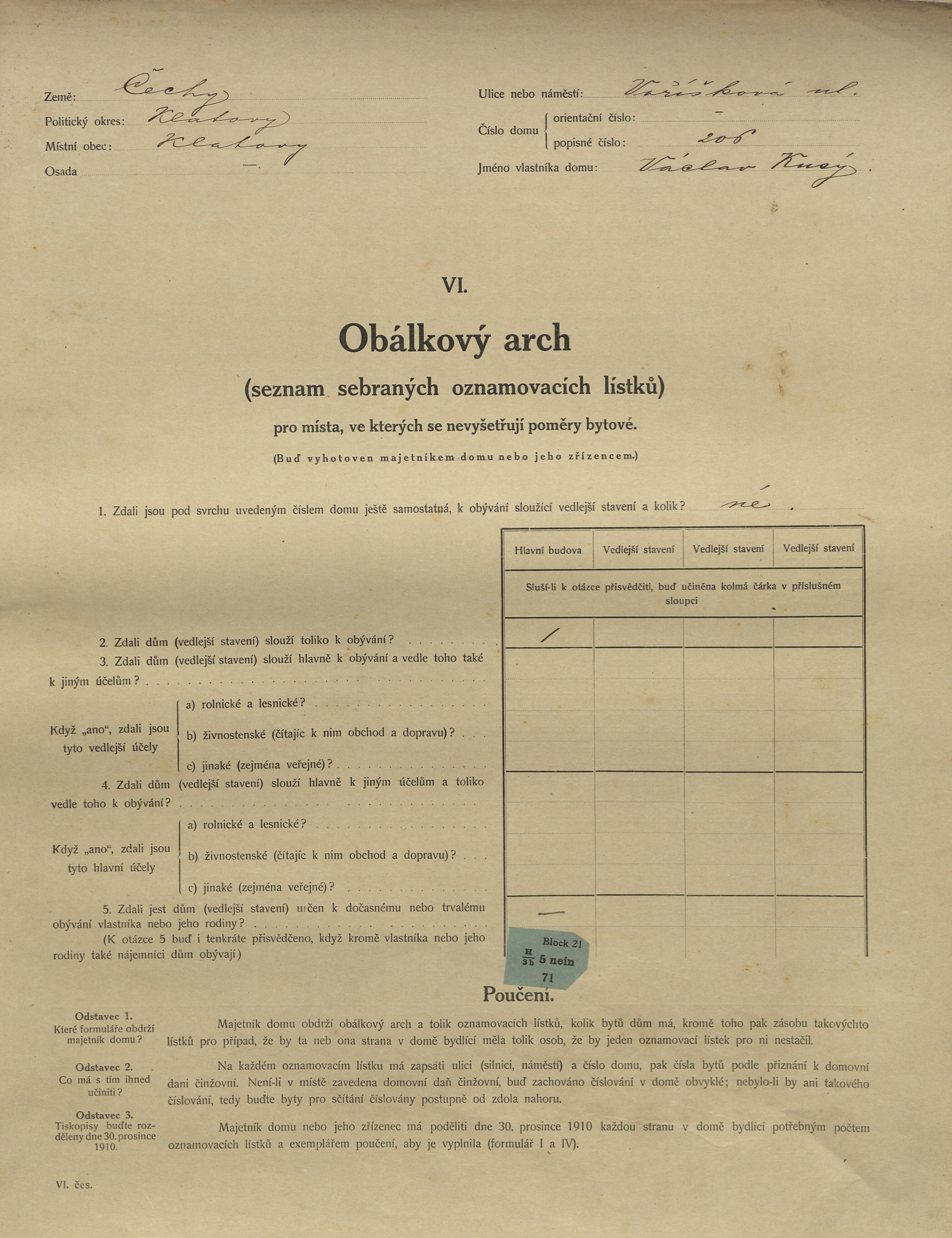 1. soap-kt_01159_census-1910-klatovy-risske-predmesti-cp206_0010