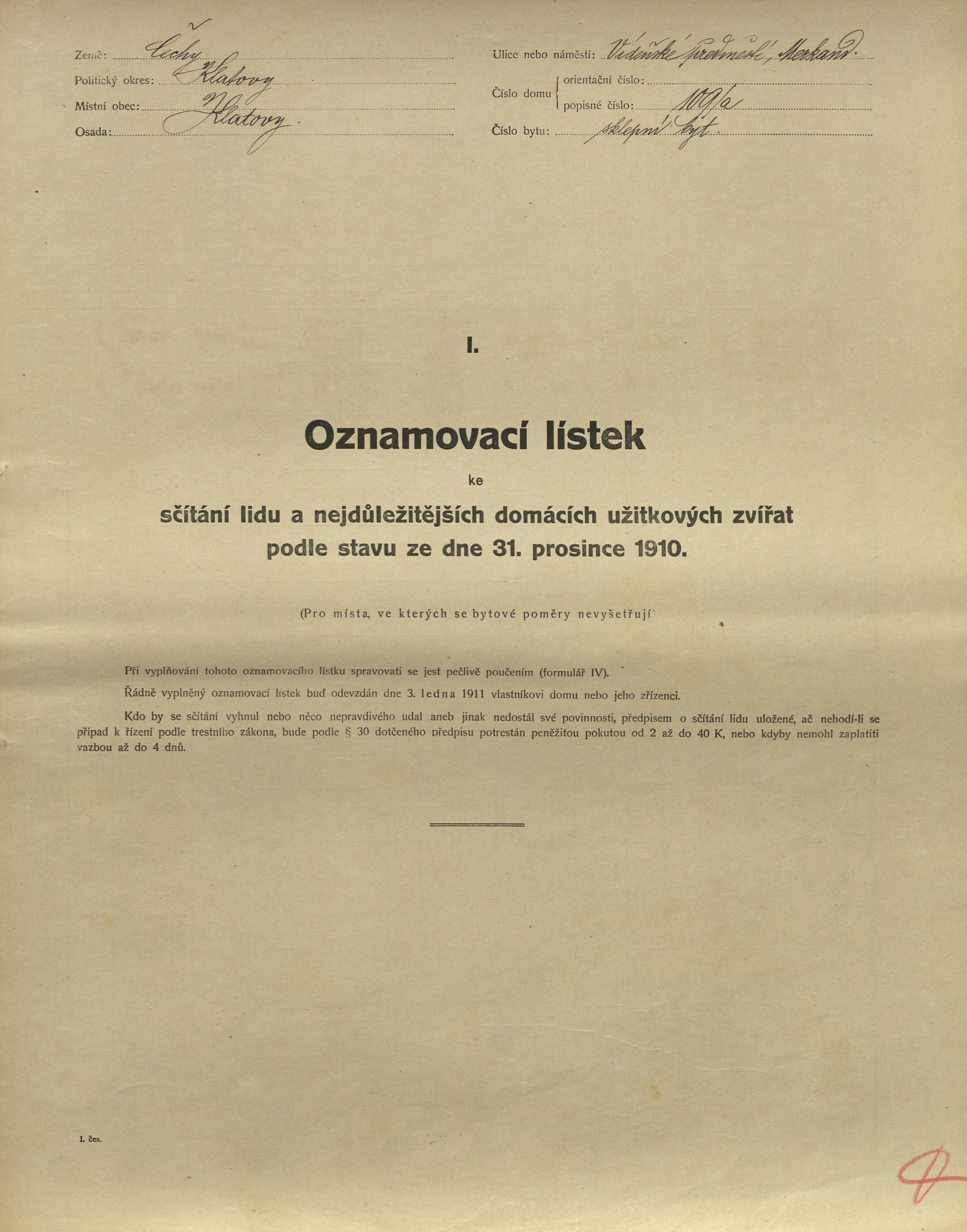 3. soap-kt_01159_census-1910-klatovy-videnske-predmesti-cp109_0030