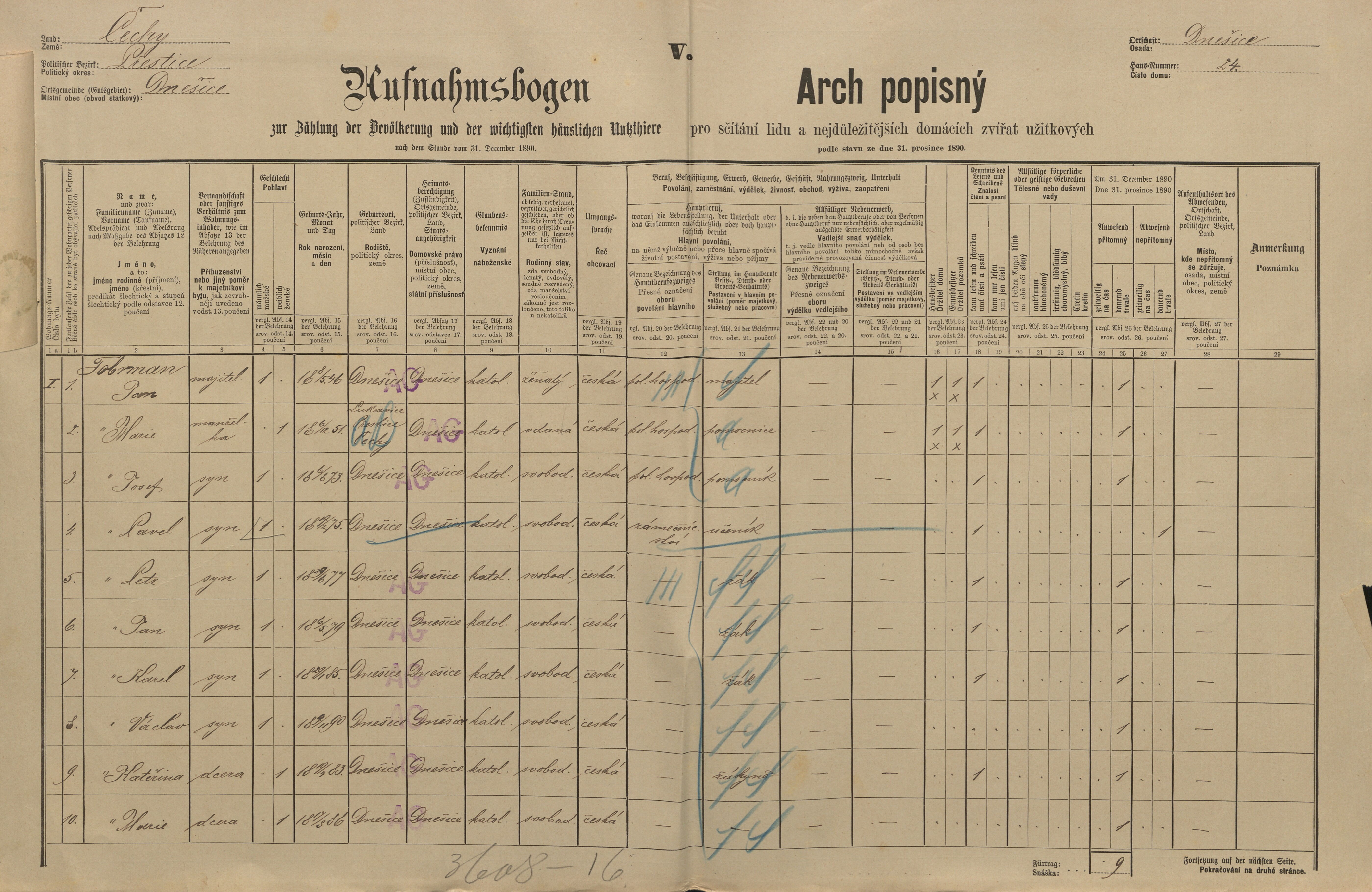 1. soap-pj_00302_census-1890-dnesice-cp024_0010