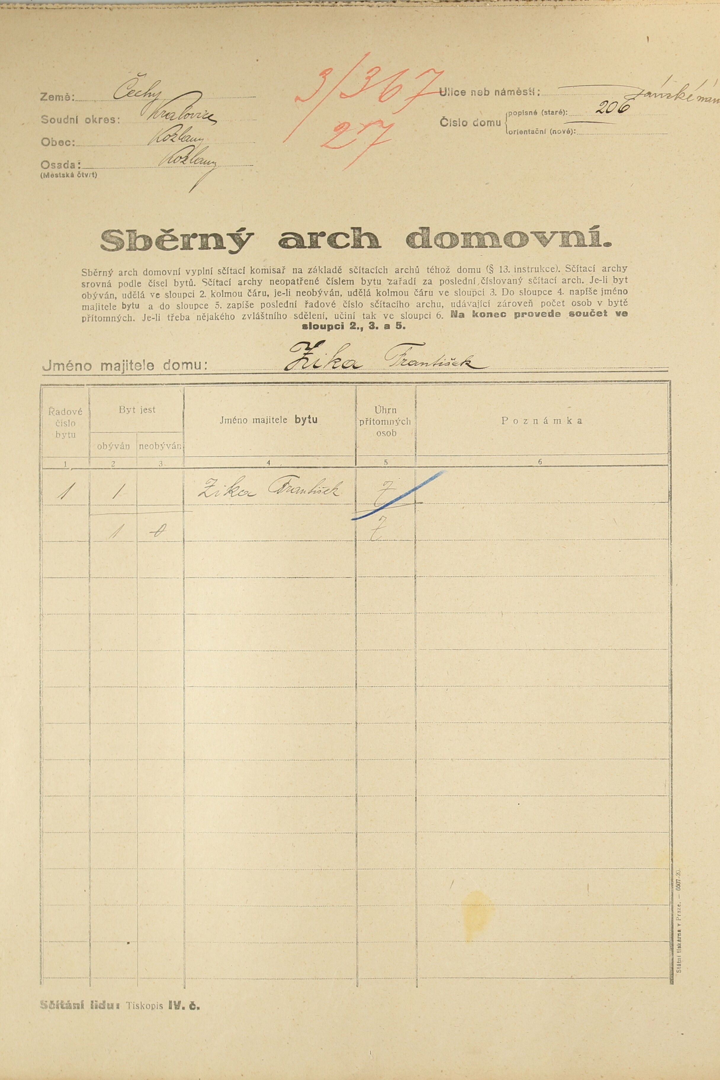 1. soap-ps_00423_census-1921-kozlany-cp206_0010