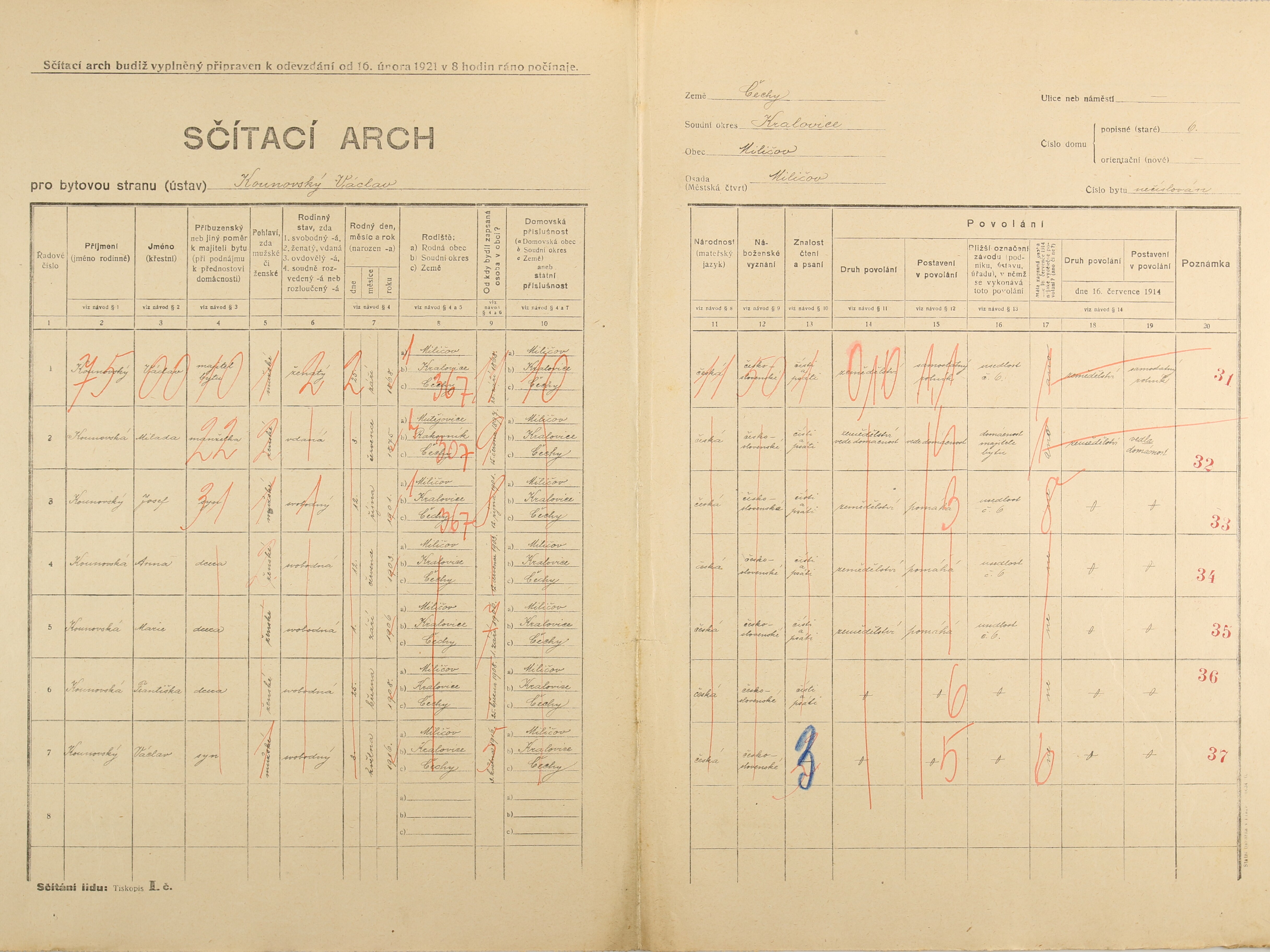 2. soap-ps_00423_census-1921-milicov-cp006_0020