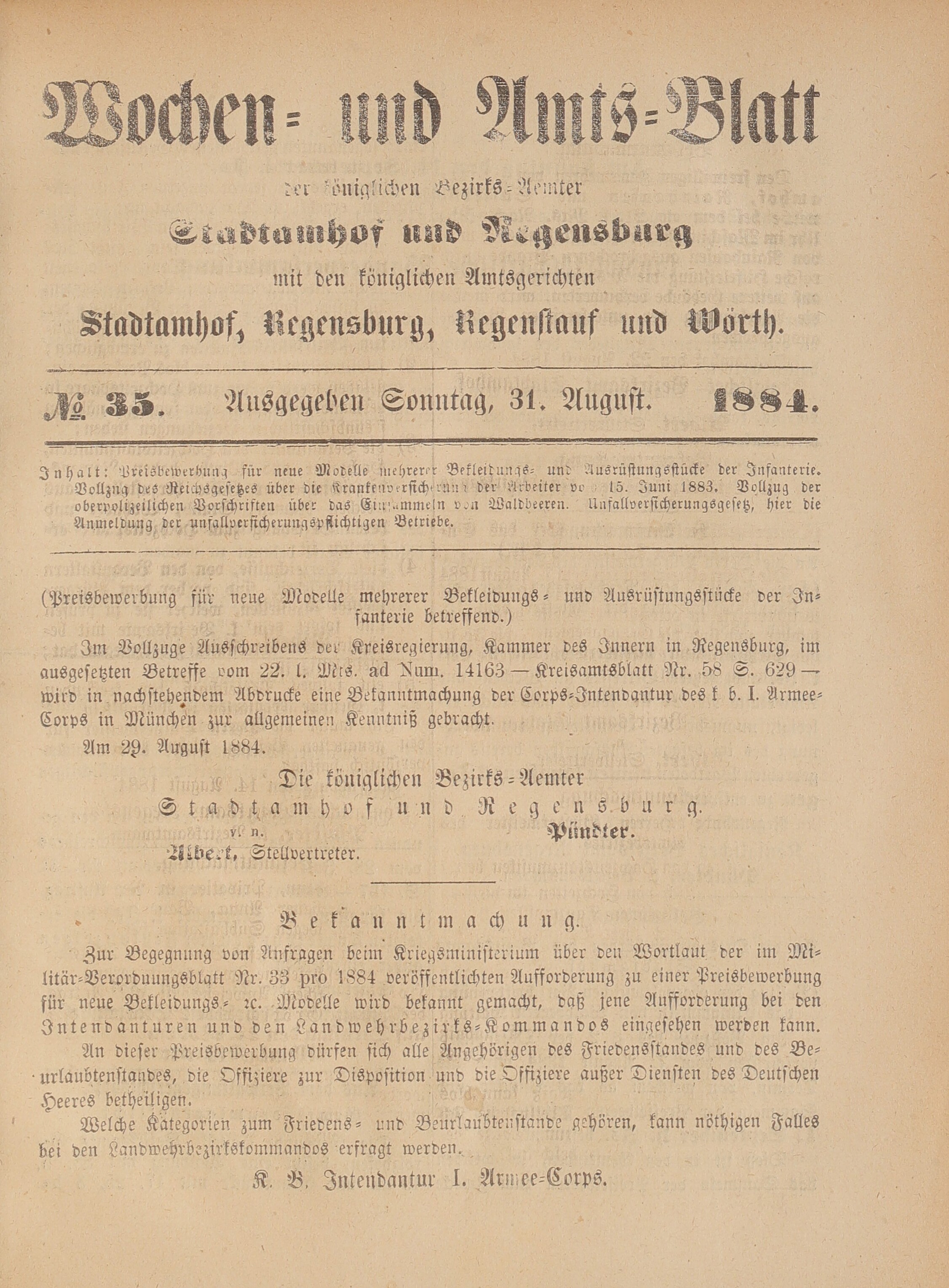 1. amtsblatt-stadtamhof-regensburg-1884-08-31-n35_1580