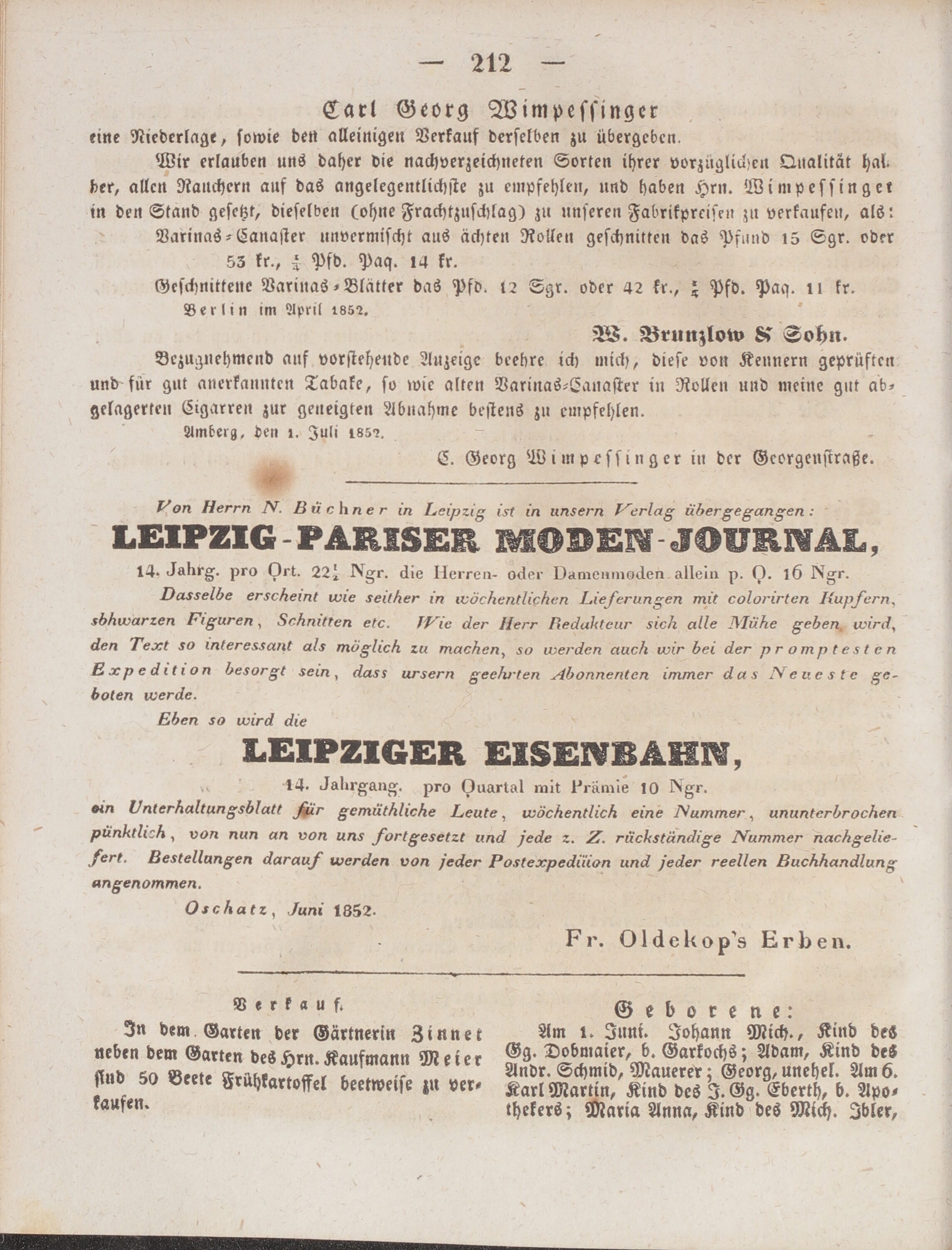 4. wochenblatt-amberg-1852-07-04-n27_2130