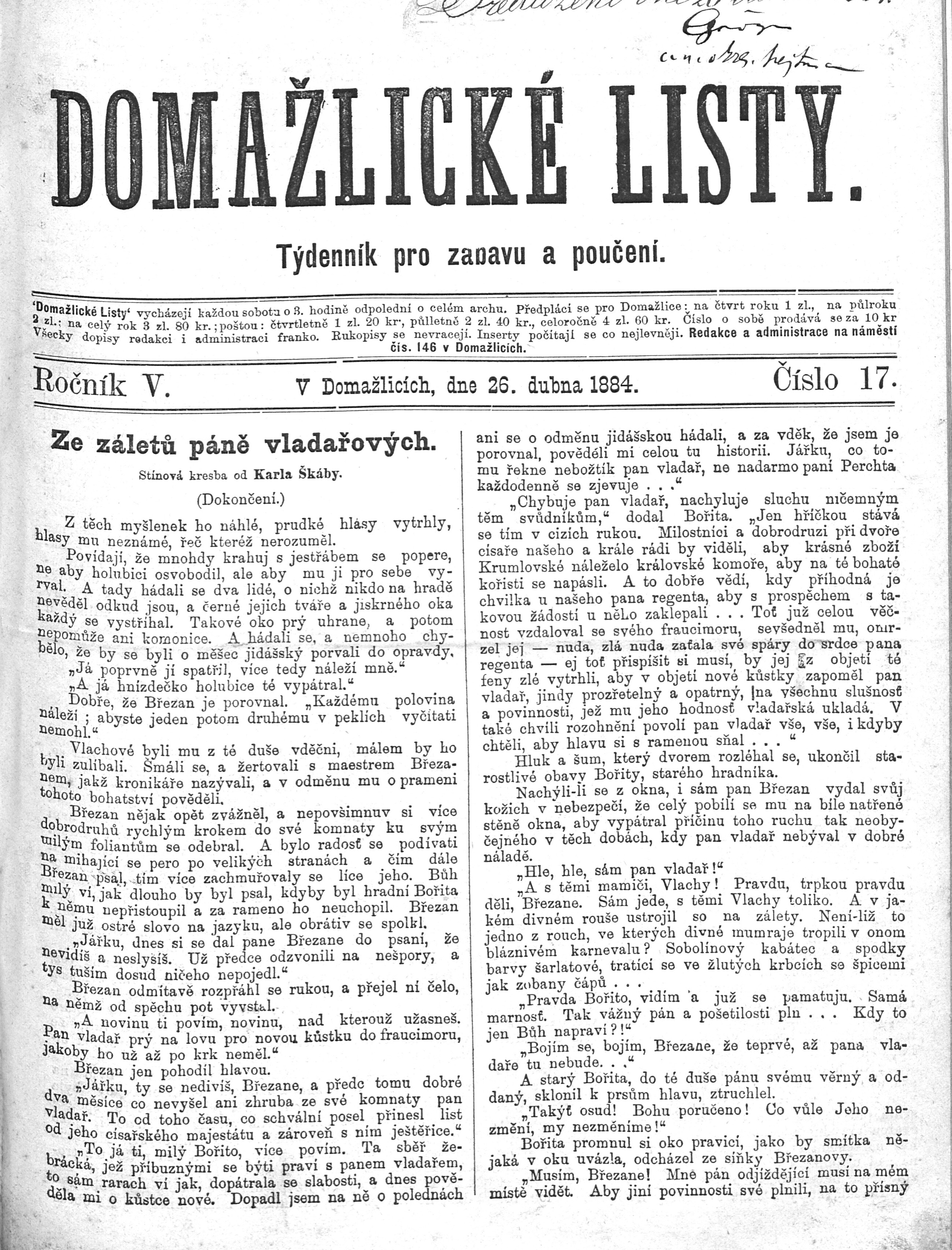 1. domazlicke-listy-1884-04-26-n17_0595